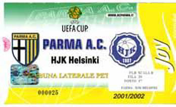 Eintrittskarte AC Parma-Helsinki