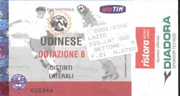 Eintrittskarte Udine:Lazio
